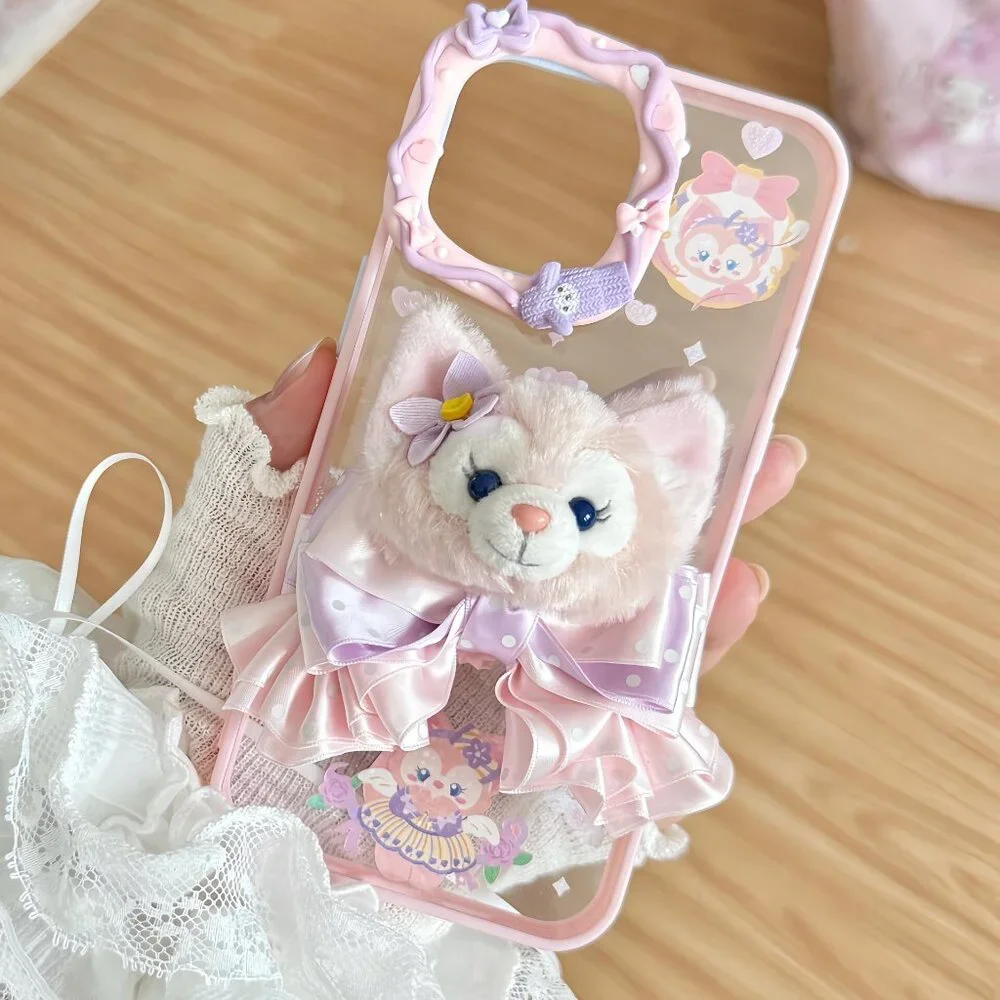 DIY cream glue apple phone case Disney Linna Belle